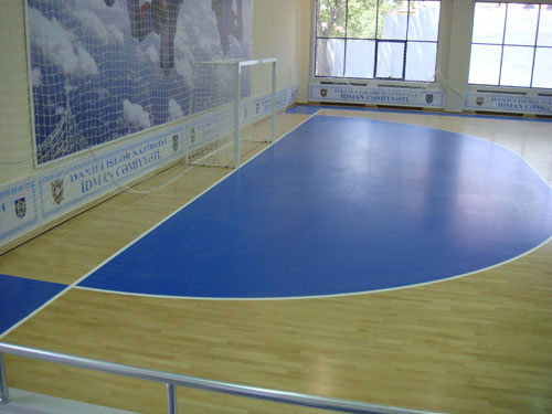 The work on laying the multi-purpose sports flooring to the amortization of