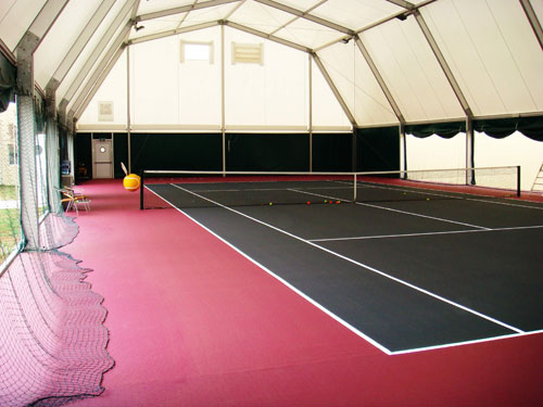 Commissioned in awning ceiling for a tennis court on the Absheron