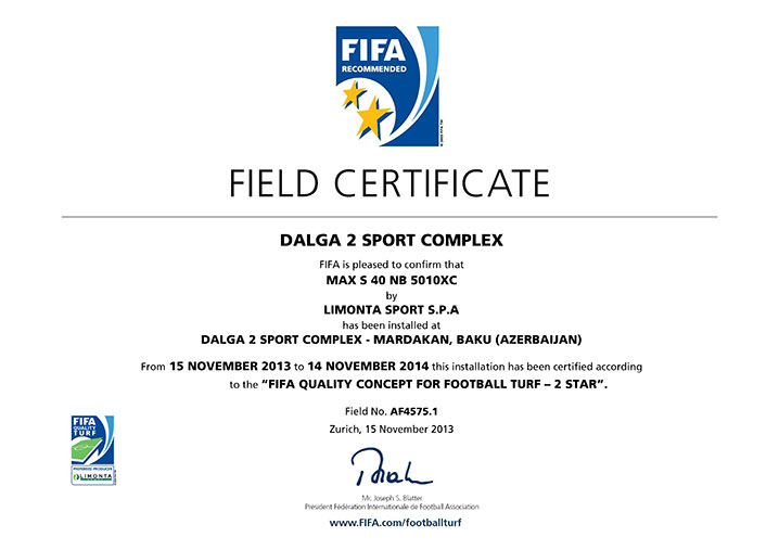 Another two arenas have received the certificate of FIFA